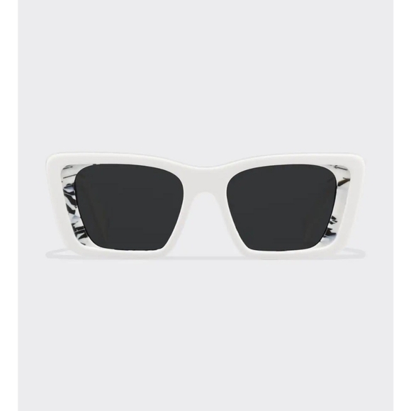 NEW PRADA PR08YSF WOMEN'S WHITE SUNGLASSES PR 08YSF 02V5S0 NEW PR08YS - Picture 4 of 12